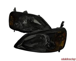 Spec-D Crystal Housing Headlights - Smoke Honda Civic 2001-2003