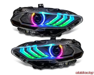 ORACLE Lighting "Black Series" Dynamic ColorSHIFT LED Headlights w/ Sequential Turn Signal Ford Mustang 2018-2023 - The Nitro Forge