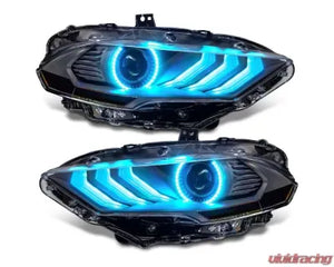 ORACLE Lighting "Black Series" Dynamic ColorSHIFT LED Headlights w/ Sequential Turn Signal Ford Mustang 2018-2023 - The Nitro Forge