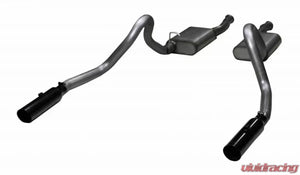 Pypes Exhaust Catback Exhaust Split Rear Dual Exit 2.5" Violator Muffler 3.5" Black Tips Included Stainless Steel Ford Mustang GT 1999-2004 - The Nitro Forge