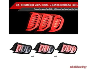 Spec-D Sequential Signal LED Taillights (Jet Black Housing/Clean Lens) Ford Mustang 2015-2023 - The Nitro Forge