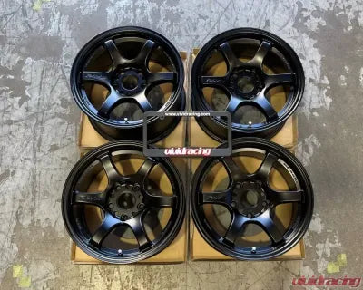 GramLights 57DR Wheel Set of 4 Early Model Honda Acura 15x8 4x100 28mm Semigloss Black - The Nitro Forge
