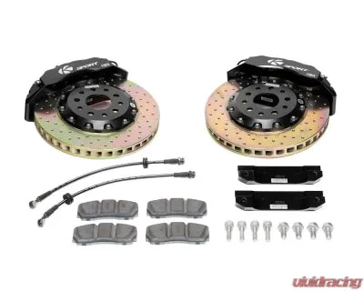 Ksport Dualcomp 4 Piston 330mm Rear Big Brake Kit - Drilled Honda Civic 1996-2000 - The Nitro Forge